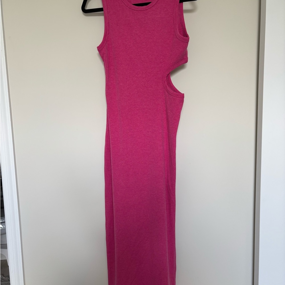 Tyche Pink Halter Bodycon Dress Night Out